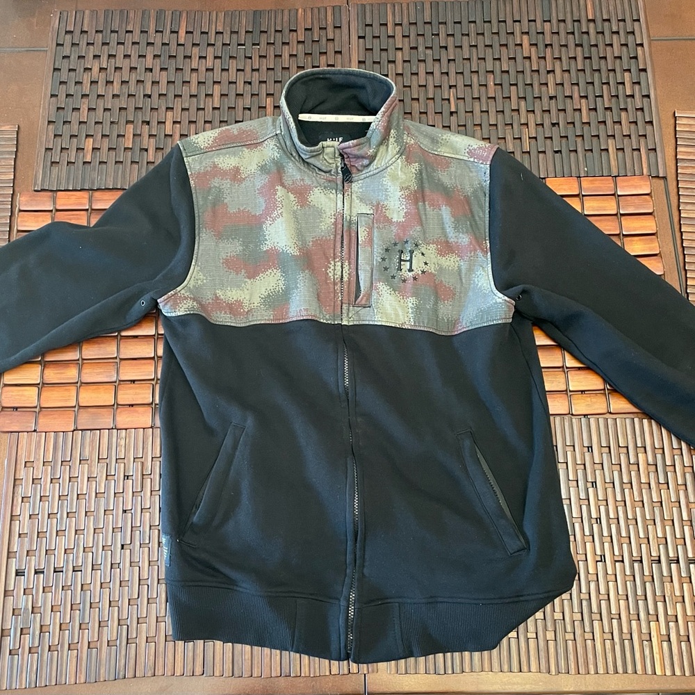 Huf zip up fleece jacket